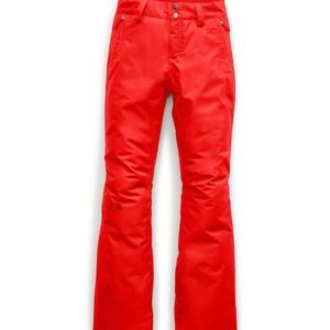 The North Face orange women’s snow pants